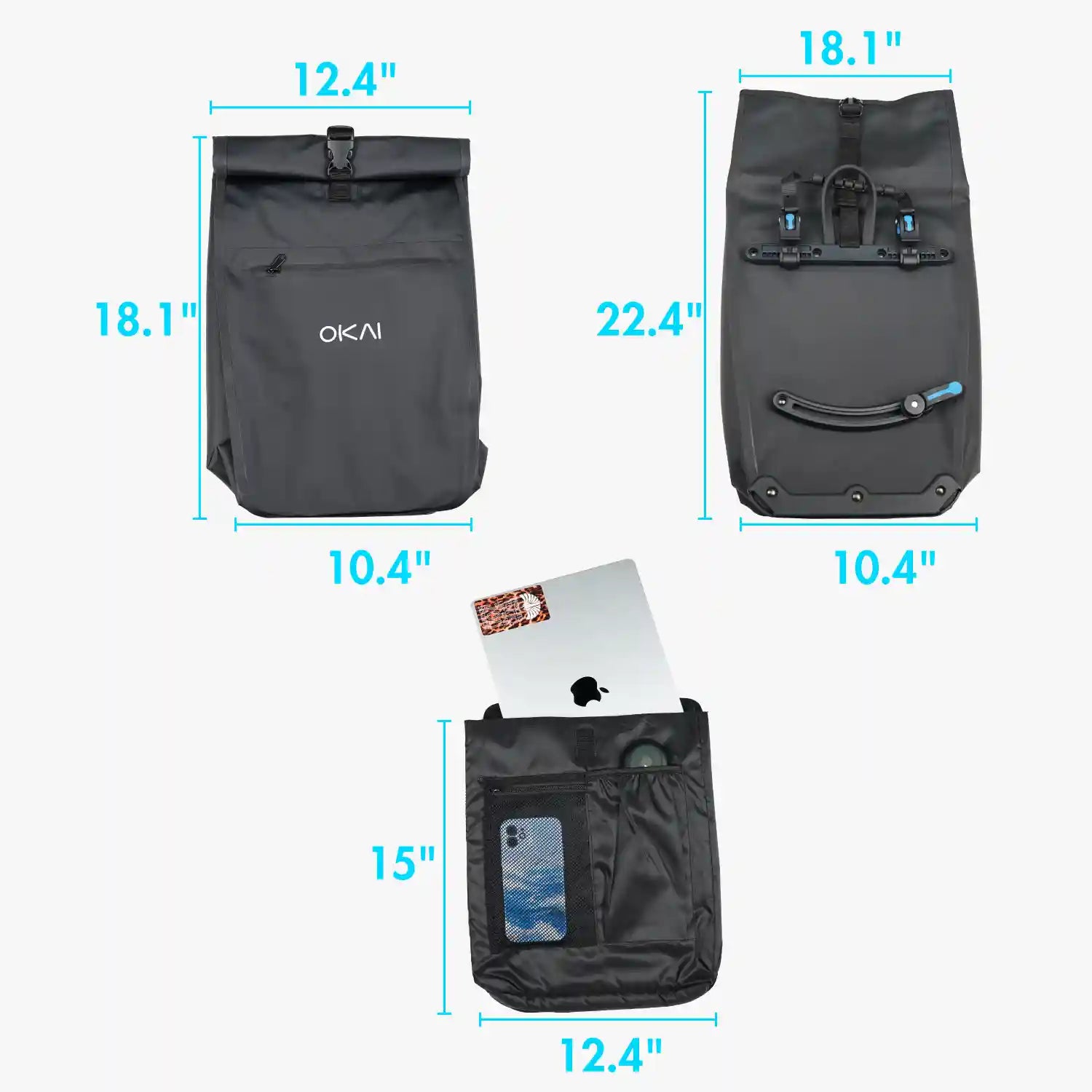 Waterproof Bike Panniers (2 Pack)