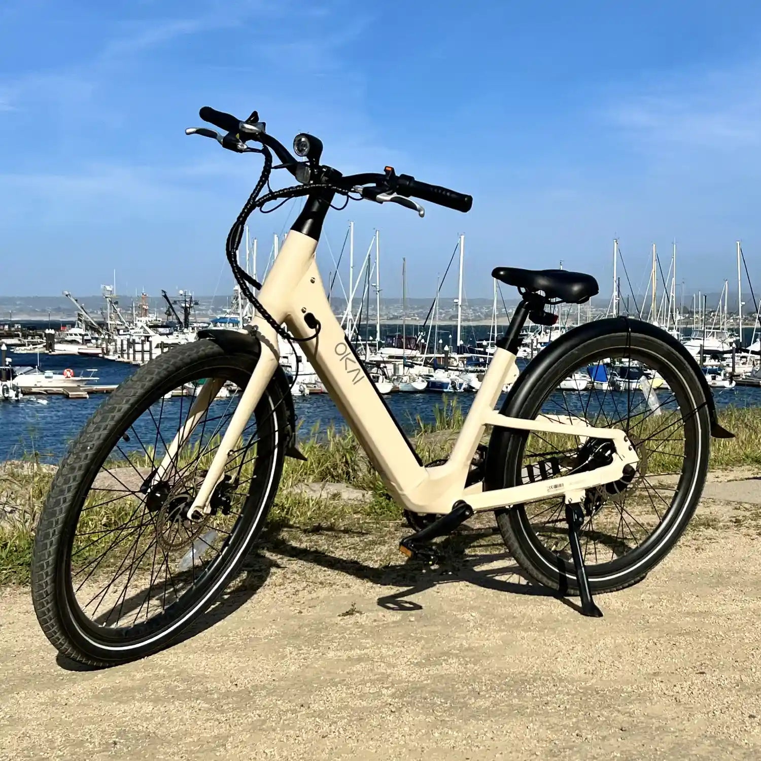 OKAI Stride Electric Bike,White OKAI Stride Electric Bike,White
